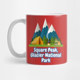 Square Peak, Glacier National Park Mug